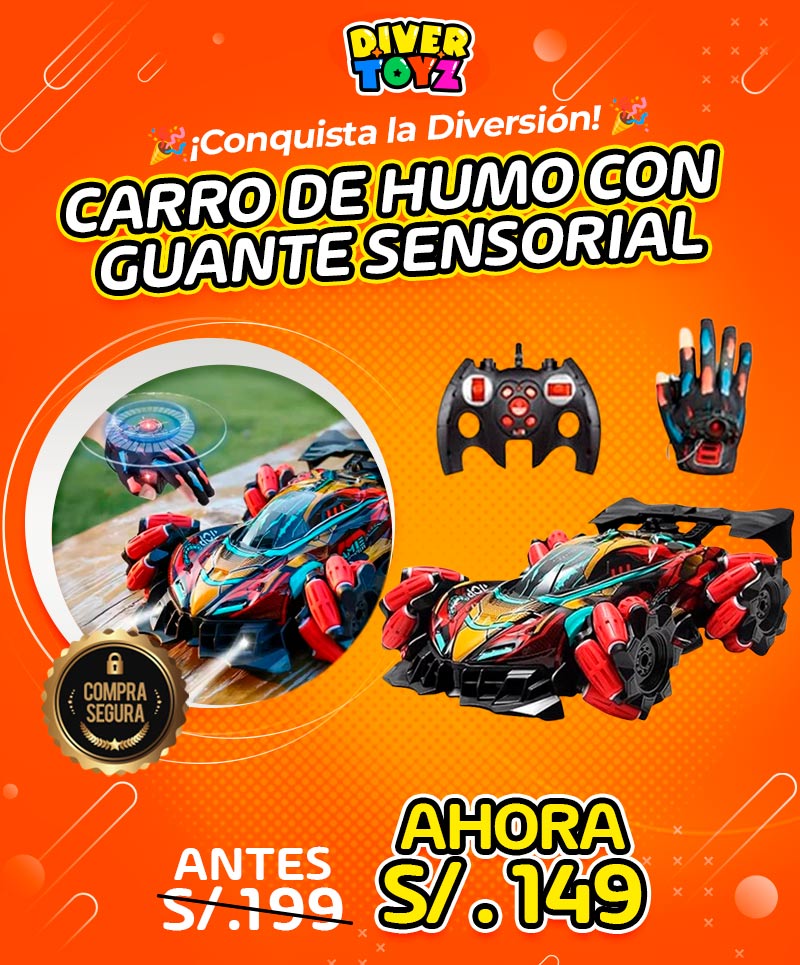 Carro de humo con guante sensorial