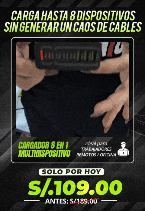 Cargador 8 en 1 multidispositivo 150W