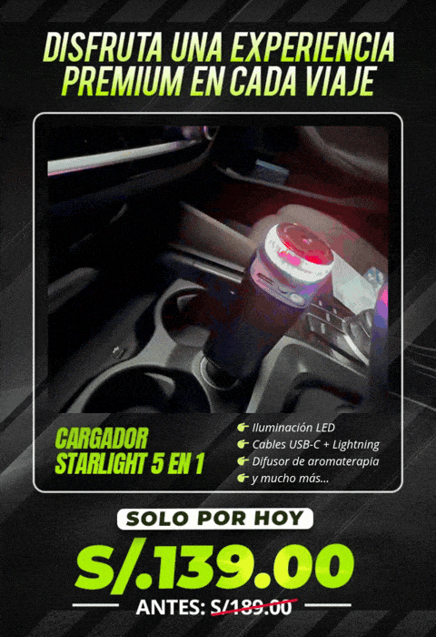 Cargador de coche Starlight 5 en 1