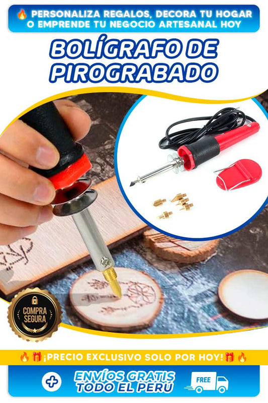 BOLÍGRAFO DE PIROGRABADO