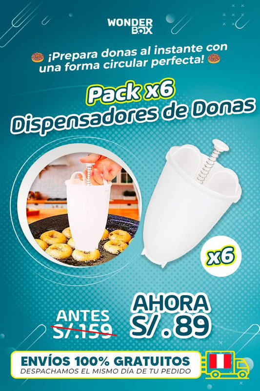 Pack x6 dispensadores de donas