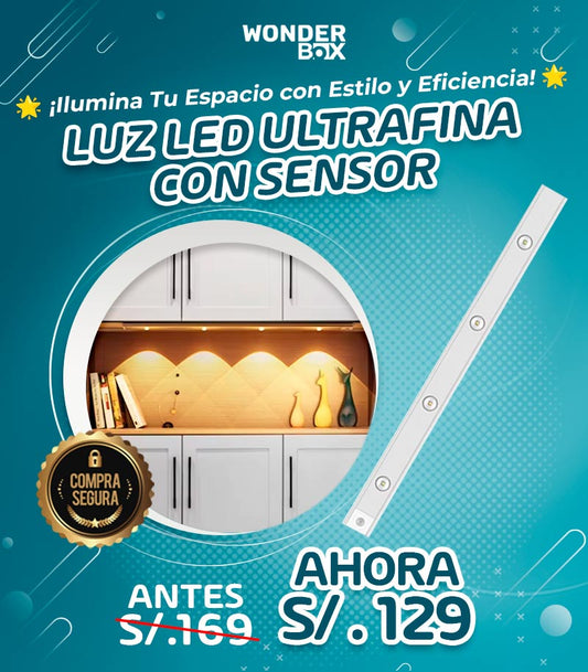 Luz LED ultrafina con sensor