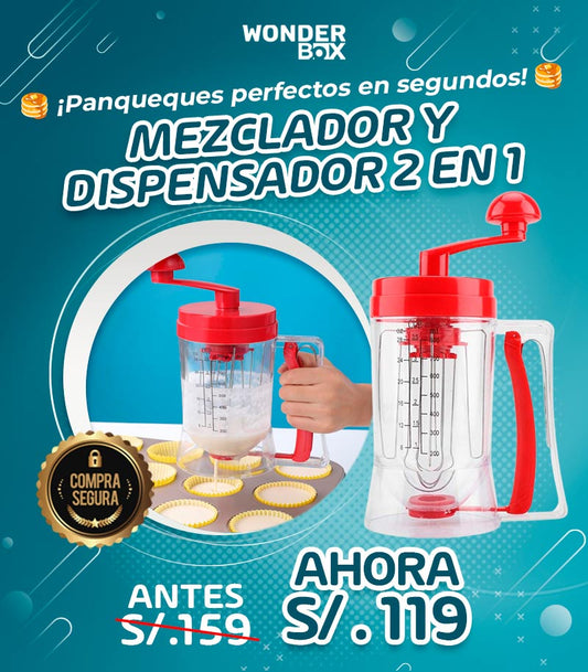 Mezclador y dispensador 2 en 1