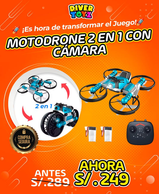 Motodrone 2 en 1 con cámara