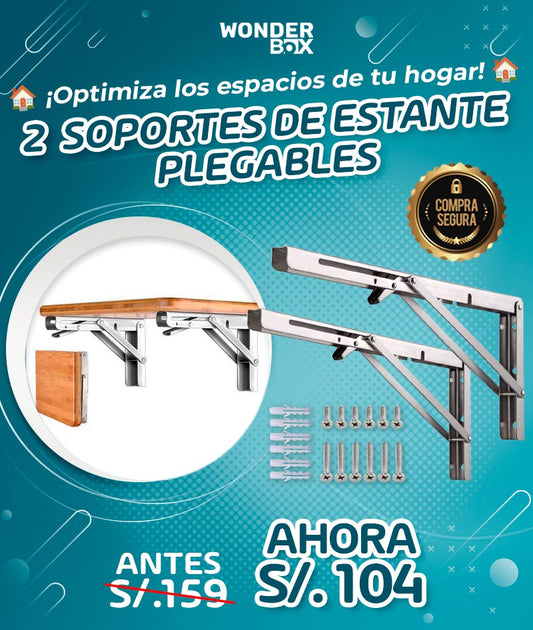 2 Soportes de Estante Plegables