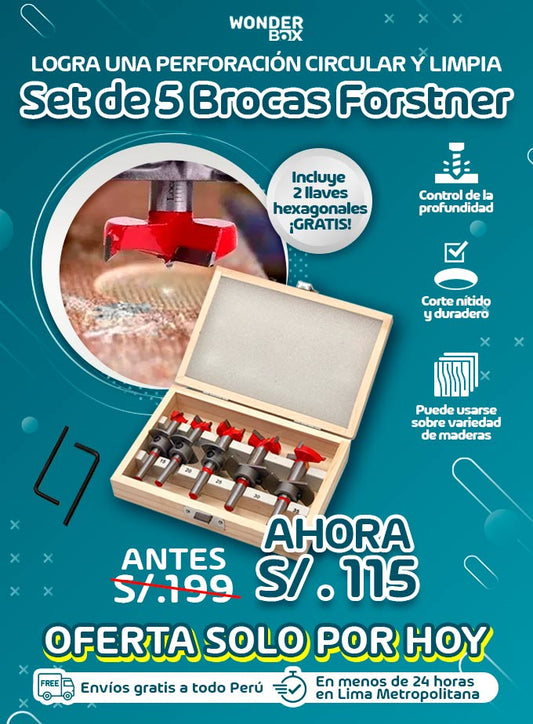 Set 5 Brocas Forstner