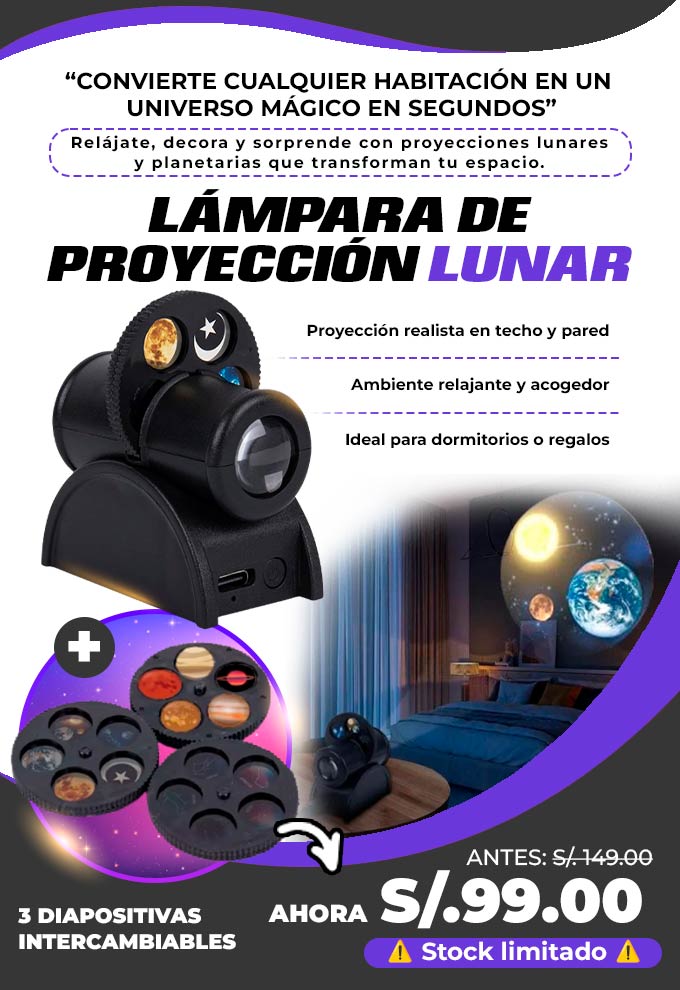 Lámpara de proyección lunar