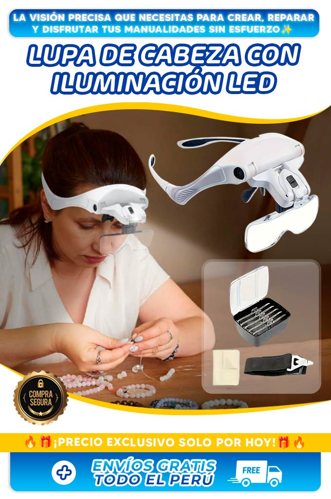 Lupa de Cabeza con Iluminación LED