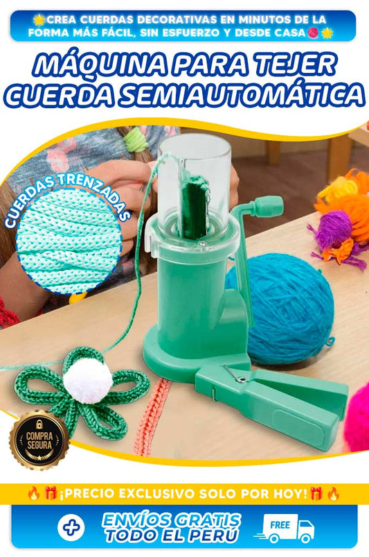 MÁQUINA PARA TEJER CUERDA SEMIAUTOMÁTICA