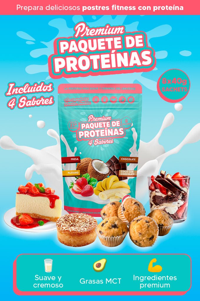 PAQUETE DE PROTEÍNAS 4 SABORES