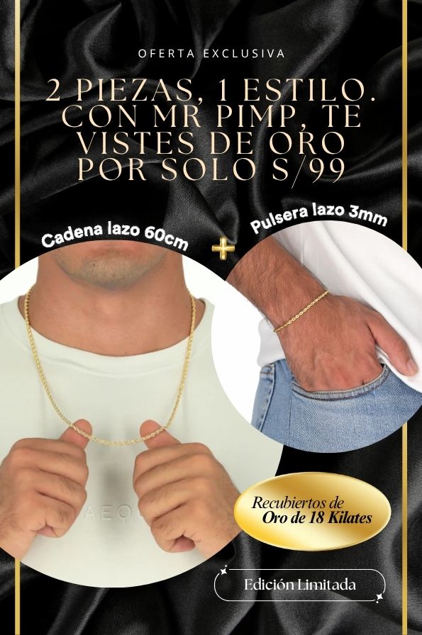 Combo Mr Pimp (cadena + pulsera)
